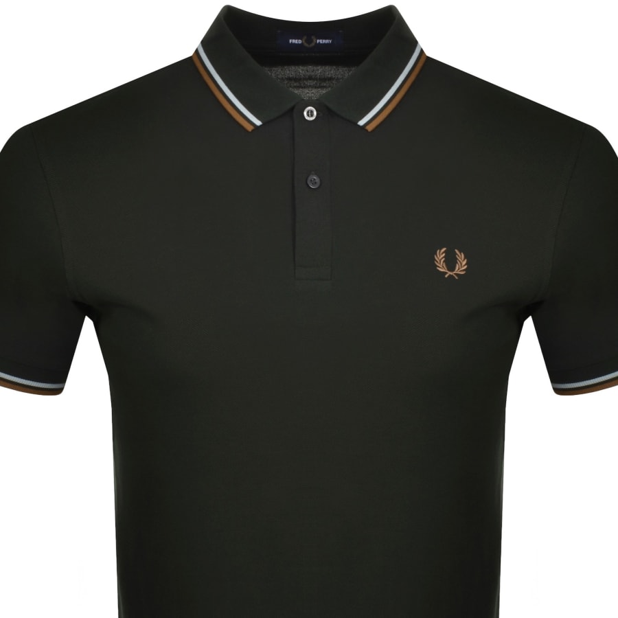 Fred Perry Twin Tipped Polo T Shirt Green | Mainline